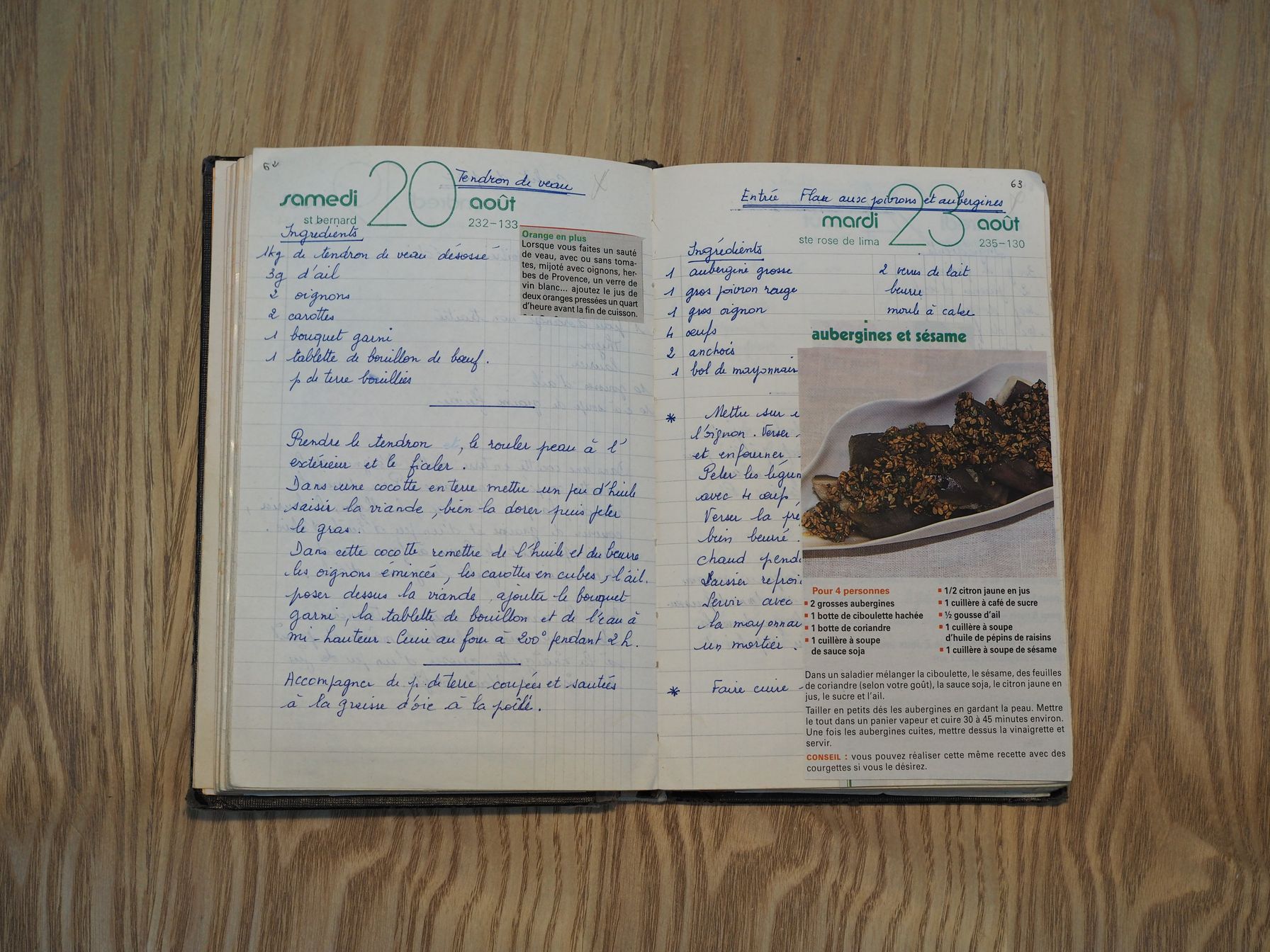 Aubergines et sésame